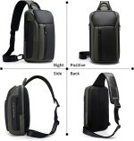 BANGE Sling Bag, Waterproof Men's Chest Bag Shoulder bags Crossbody Sling Backpack for Men… - Image 5